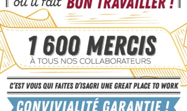 ISAGRI intègre la 18e place du classement Great Place to Work 2018