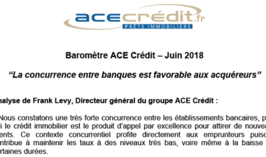 Baromètre ACE Crédit – Juin 2018